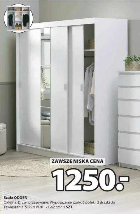 Szafa Odder okleina drzwi przesuwane