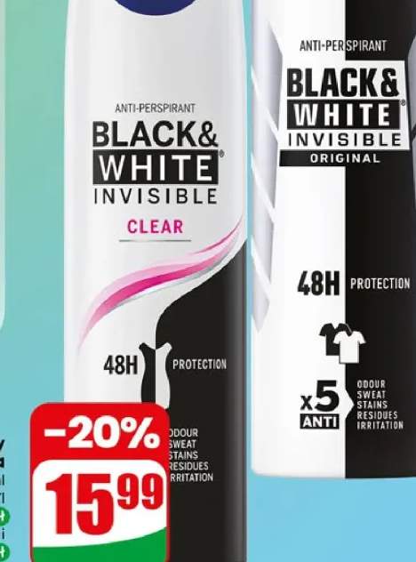 Antyperspirant spray Black&White Invisible 2 rodzaje