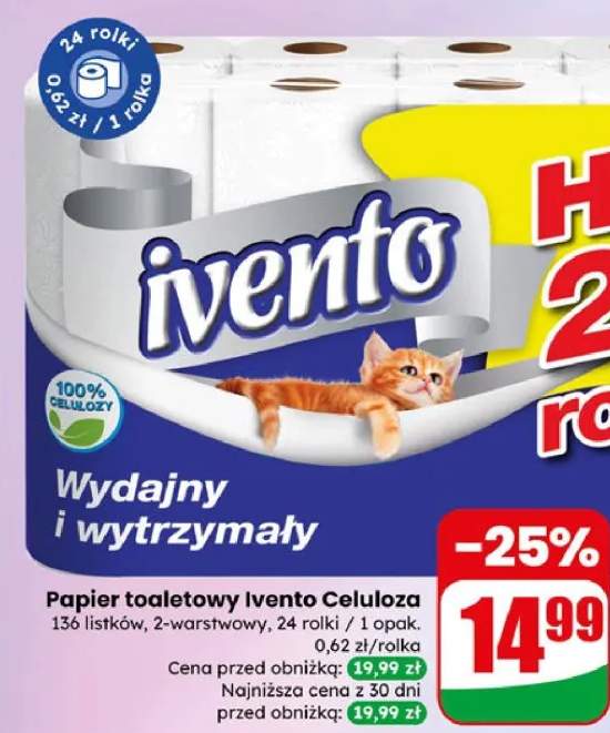 Papier toaletowy Ivento Celuloza