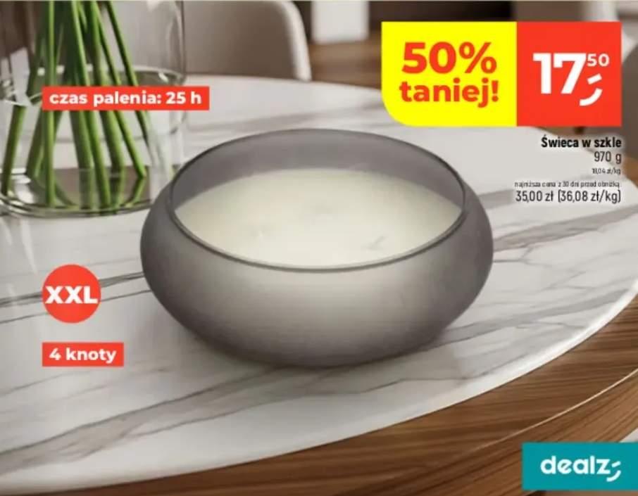 Świeca w szkle XXL 4 knoty