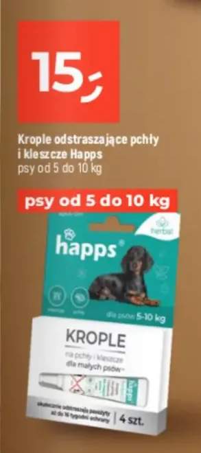 Krople odstraszające pchły i kleszcze psy od 5 do 10 kg