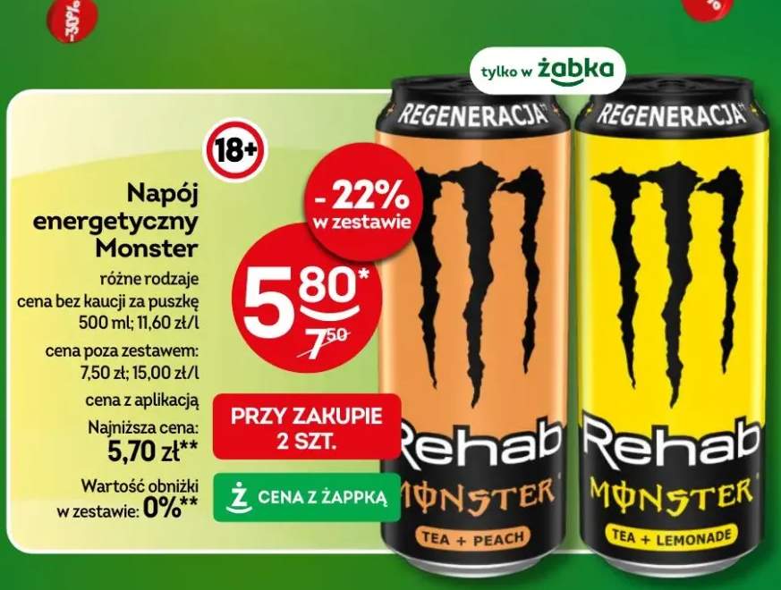 Napój energetyczny Monster Tea + Lemonade