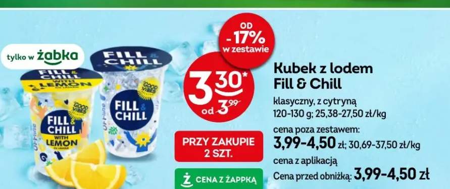 Lody Fill & Chill klasyczny z cytryną