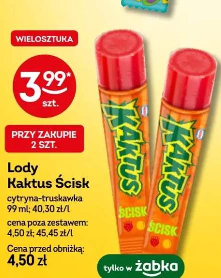 Lody Kaktus Ścisk cytryna-truskawka