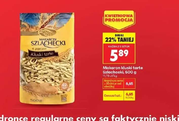 Makaron kluski tarte