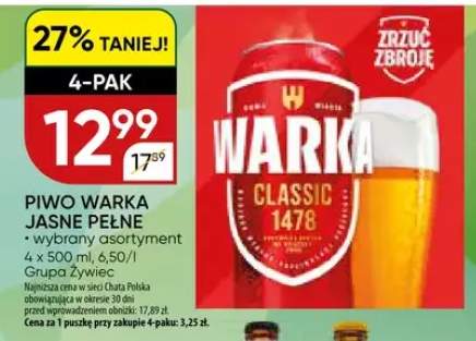 Piwo Warka Jasne Pełne 4-PAK