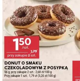 Donut o smaku czekoladowym z posypką