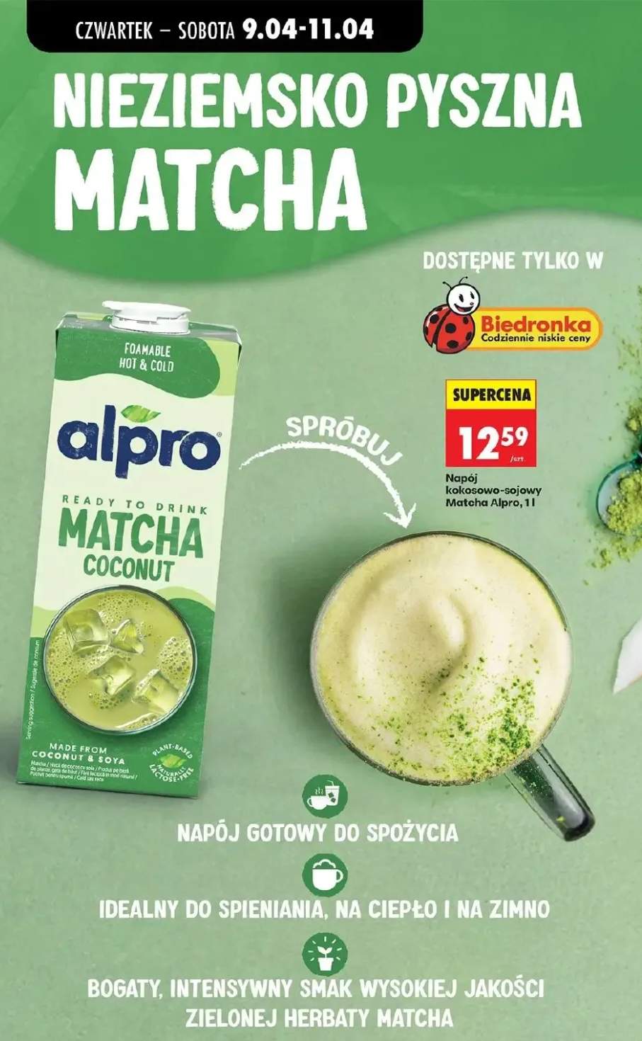 Napój kokosowo-sojowy matcha