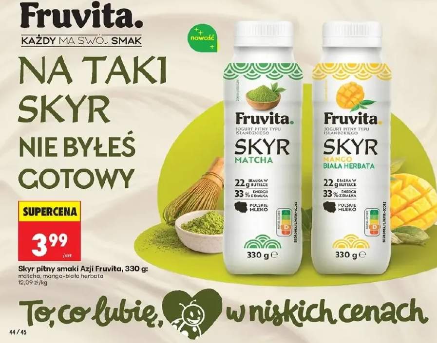 Jogurt pitny skyr matcha