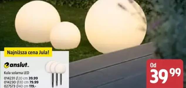 Kula solarna LED Ø30 cm