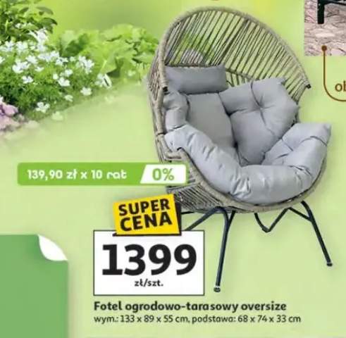 Fotel ogrodowo-tarasowy oversize