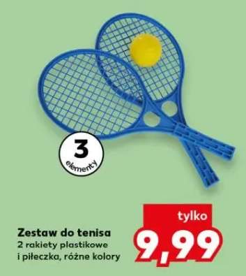 Zestaw do tenisa 2 rakiety plastikowe i piłeczka