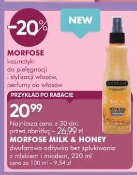 Dwufazowa odżywka bez spłukiwania miodem i mlekiem