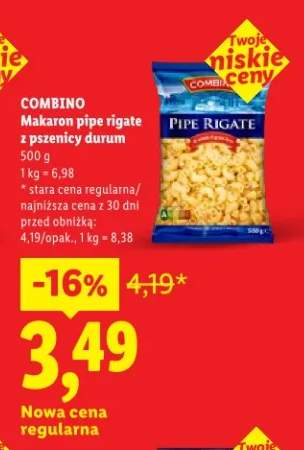 Makaron pipe rigate z pszenicy durum