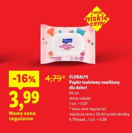 Papier toaletowy nawilżany dla dzieci