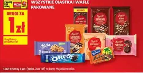 Ciastka i wafle pakowane: Bahlsen, Góralki, Oreo, Milka