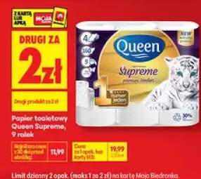 Papier toaletowy Queen Supreme, 9 rolek