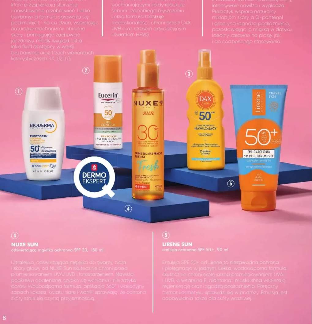 Nawilżający spray ochronny SPF 50
