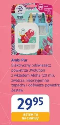 Elektryczny odświeżacz powietrza 3Volution z wkładem Aloha (20 ml), zwalcza nieprzyjemne zapachy i odświeża powietrze Zestaw