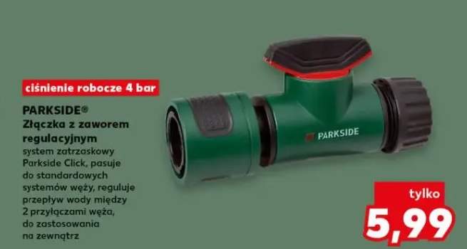 Złączka z zaworem regulacyjnym