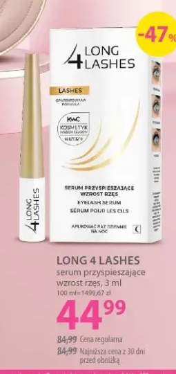 Serum przyspieszające wzrost rzęs Long 4 Lashes