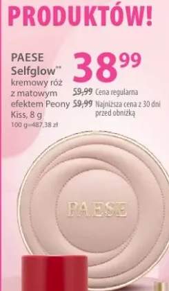 Kremowy róż z matowym efektem Peony Kiss Selfglow