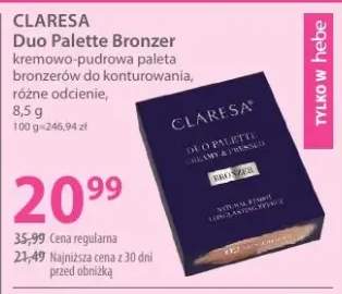 Kremowo-pudrowa paleta bronzerów do konturowania Duo Palette Bronzer