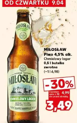 Piwo chmielowy lager 4,5% alk. 0,5l butelka zwrotna