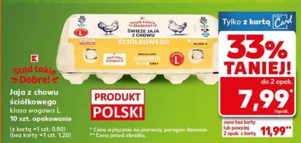 Jaja z chowu ściółkowego klasa wagowa L