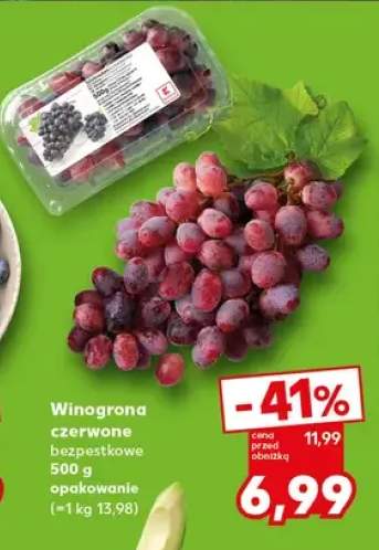 Winogrona czerwone bezpestkowe