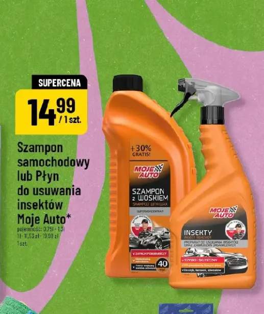 Szampon samochodowy lub płyn do usuwania insektów