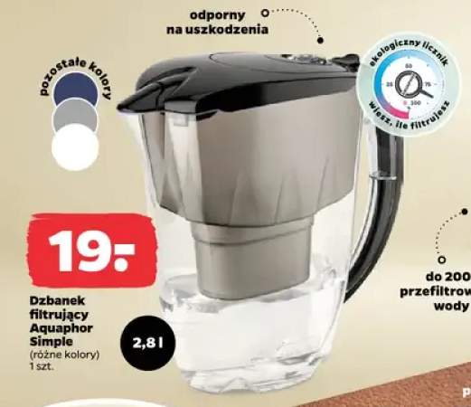 Dzbanek filtrujący Simple, różne kolory