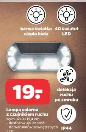 Lampa solarna z czujnikiem ruchu