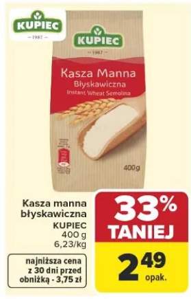 Kasza manna błyskawiczna