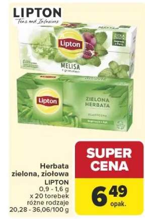 Herbata zielona, ziołowa