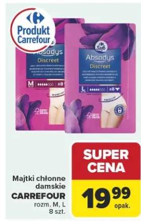 Majtki chłonne damskie rozm. M, L, 8 szt.