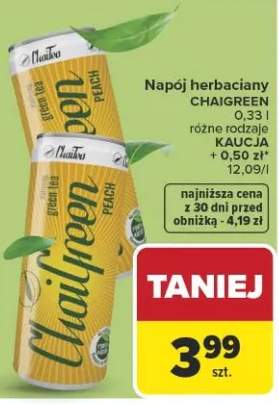 Napój herbaciany Chaigreen różne rodzaje