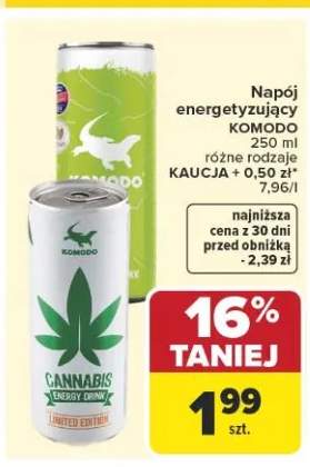 Napój energetyzujący różne rodzaje