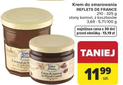 Krem do smarowania słony karmel, z kasztanów