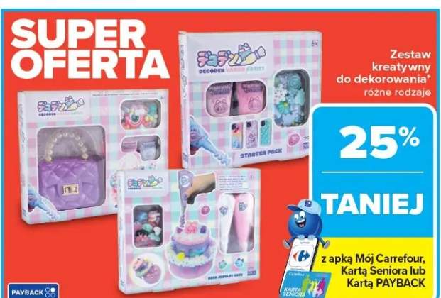 Zestaw kreatywny do dekorowania różne rodzaje