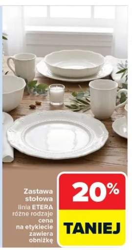 Zastawa stołowa linia Etera różne rodzaje na etykiecie znajdziesz obniżkę