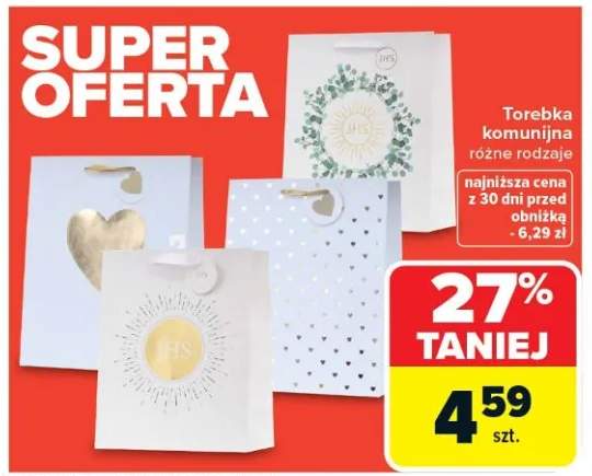 Torebka komunijna różne rodzaje