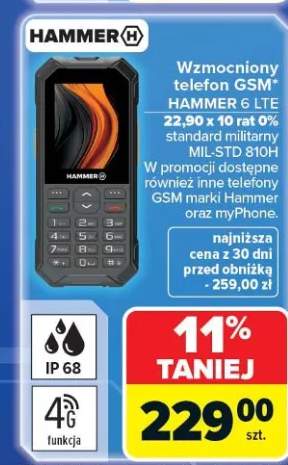 Wzmocniony telefon GSM HAMMER 6 LTE
