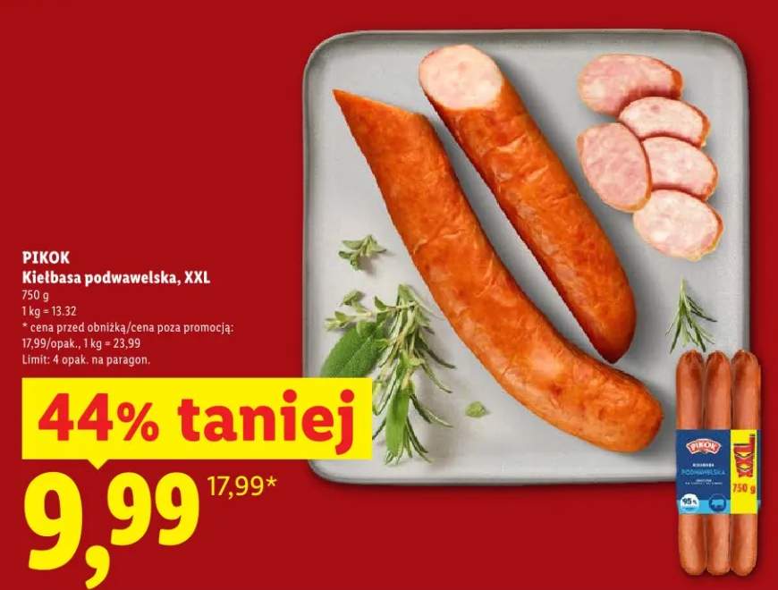 Kiełbasa podwawelska, XXL