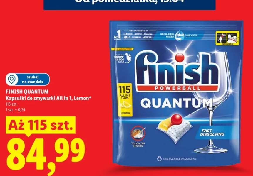 Kapsułki do zmywarki All in 1, Lemon Quantum