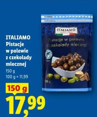 Pistacje w polewie z czekolady mlecznej