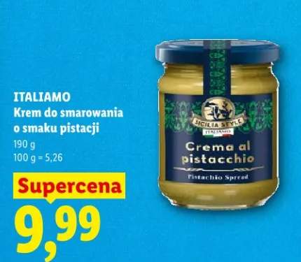 Krem do smarowania o smaku pistacji