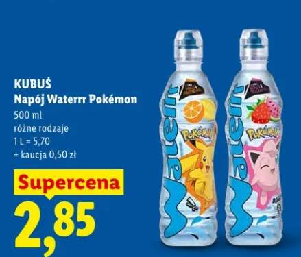 Napój Waterrr Pokémon różne rodzaje