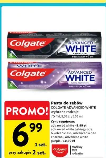 Pasta do zębów Advanced White Charcoal