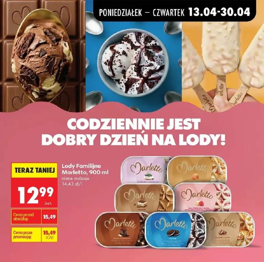 Lody familijne różne rodzaje